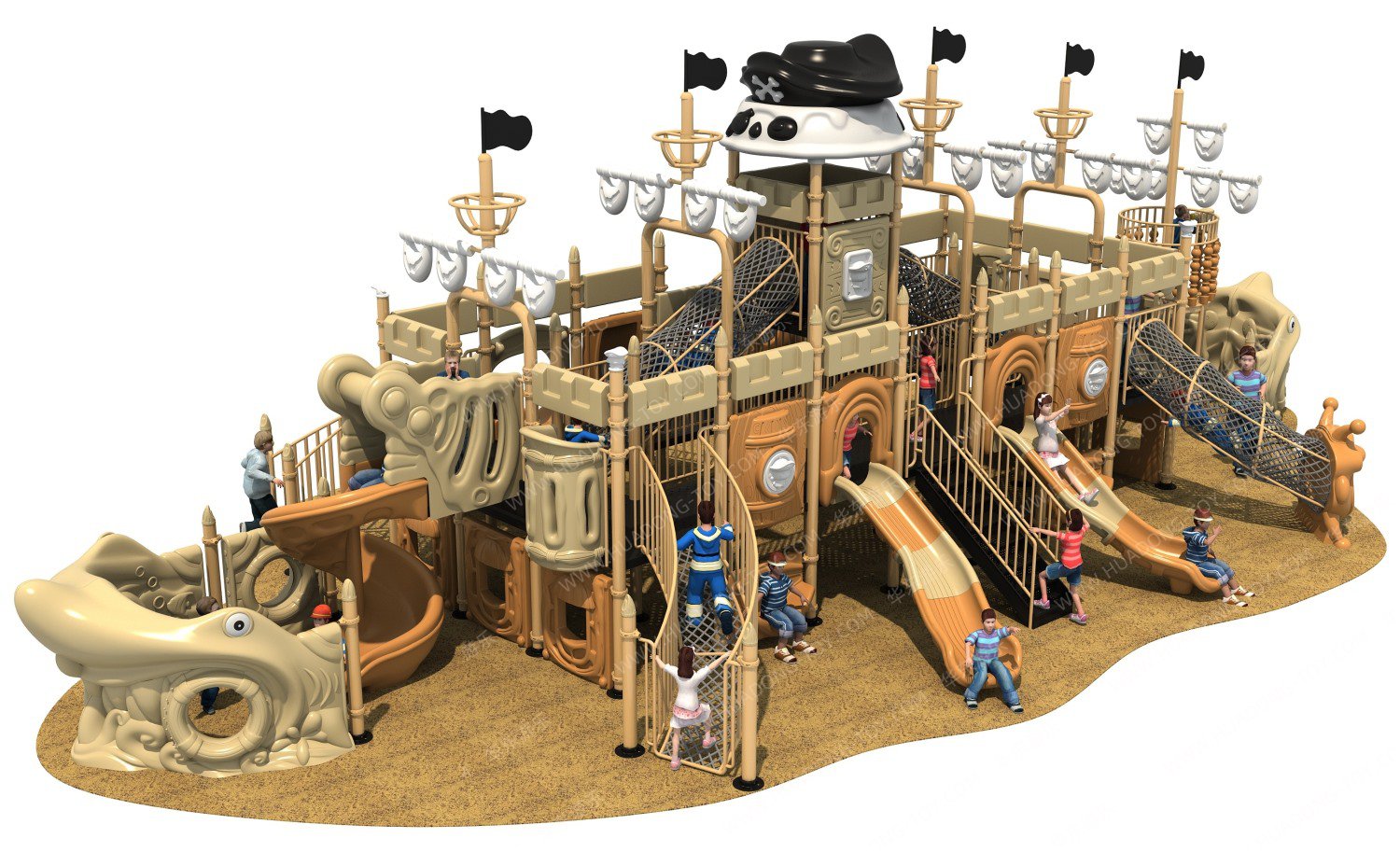 海盜船 HD-HDD004-兒童滑梯、